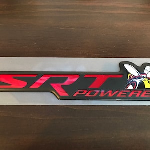 SRT Powered badge for Scat Pack Challenger/Charger in red