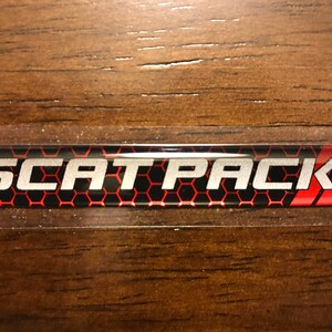 For Scat Pack Challenger/Charger steering wheel badge in red zdjęcie 5