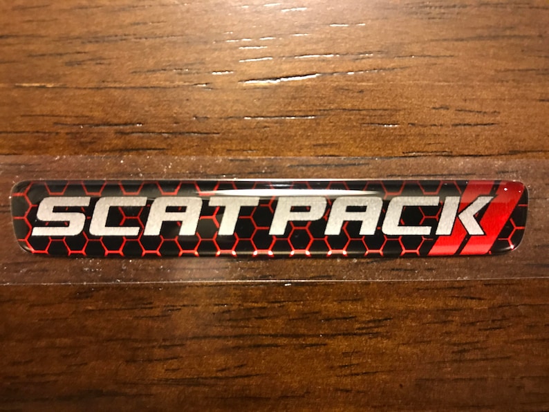 For Scat Pack Challenger/Charger steering wheel badge in red zdjęcie 5