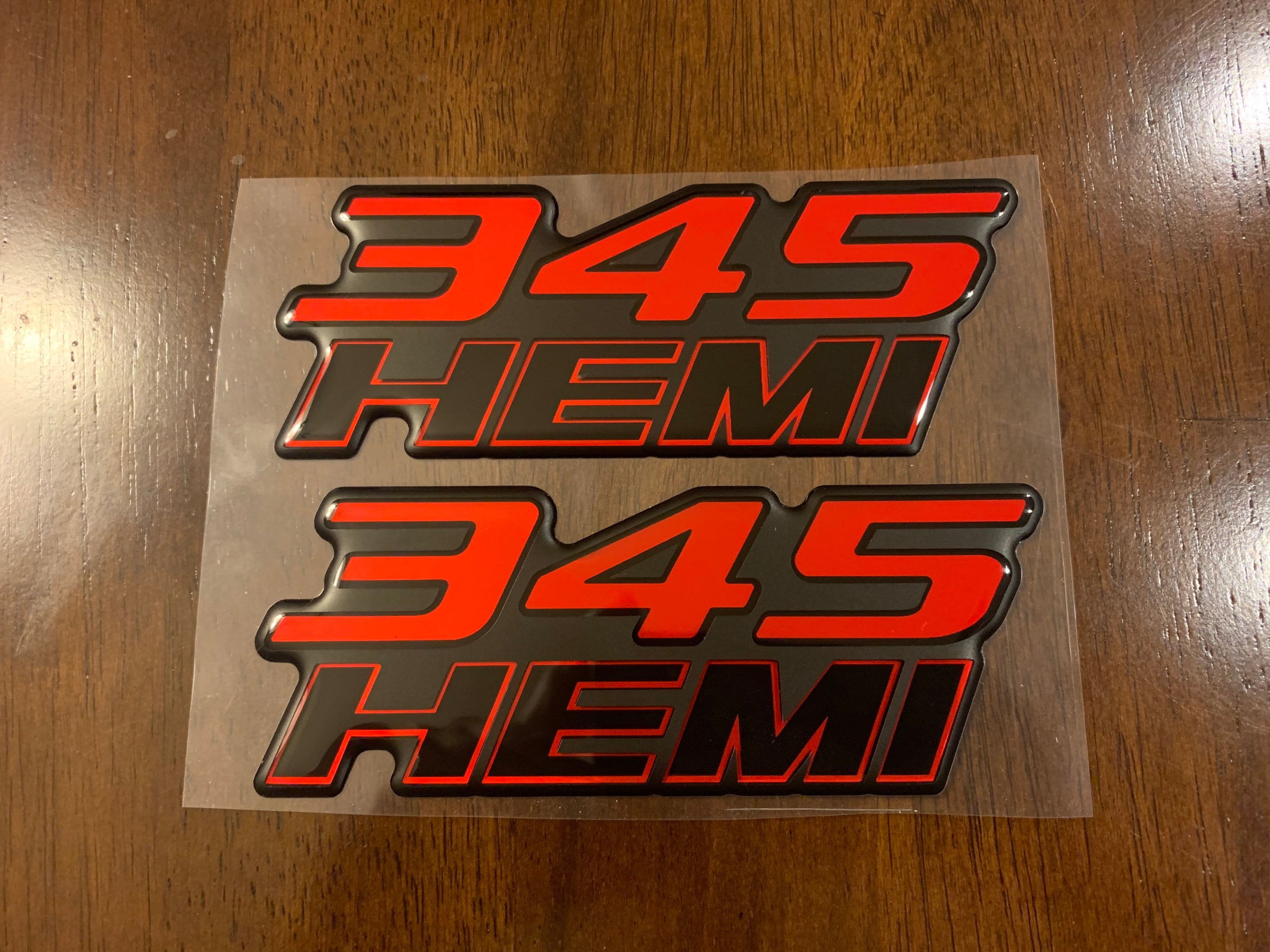 345 Hemi Fender Badges (pair) for Challenger/charger/durango/ram
