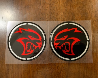 For HELLCAT Challenger Engine Bay Cup Holder Inlays in Red (set of 2)