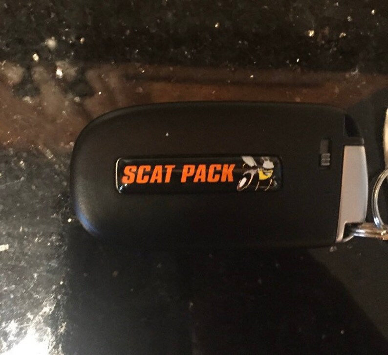 Scat Pack Challenger/Charger key fob badges in Orange set of Etsy