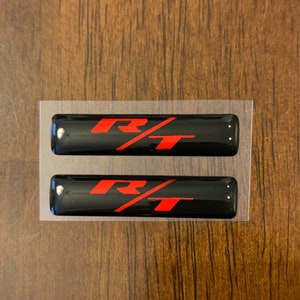 For 2015-2023 Challenger/Charger/Durango R/T keyfob badges in red (set of 2)