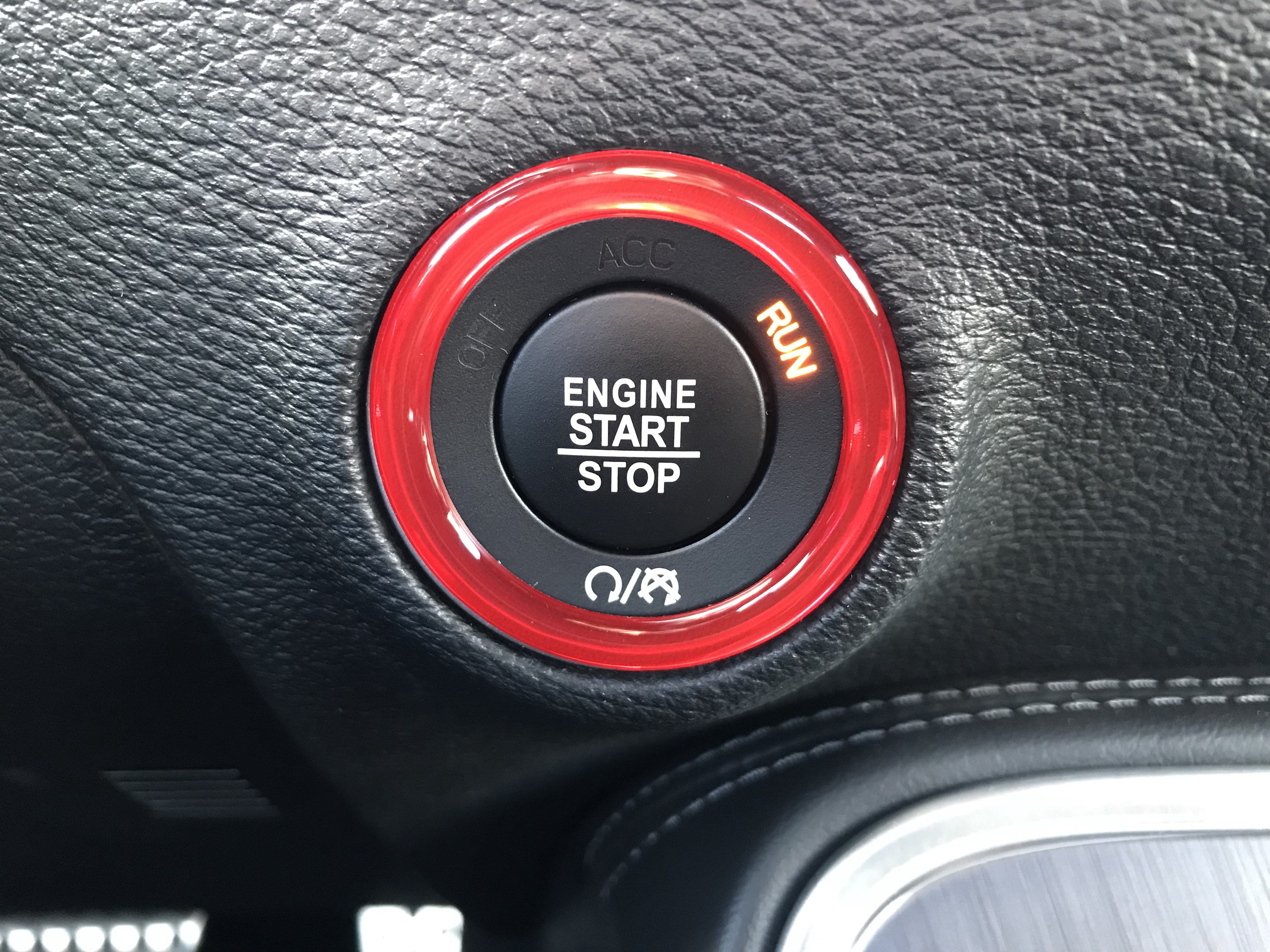 2015-Present Challenger/Charger Push Button Trim Ring In Red Black Honeycomb 2015-Present Challenger/Charger Push Button Trim Ring In Red Black Honeycomb
