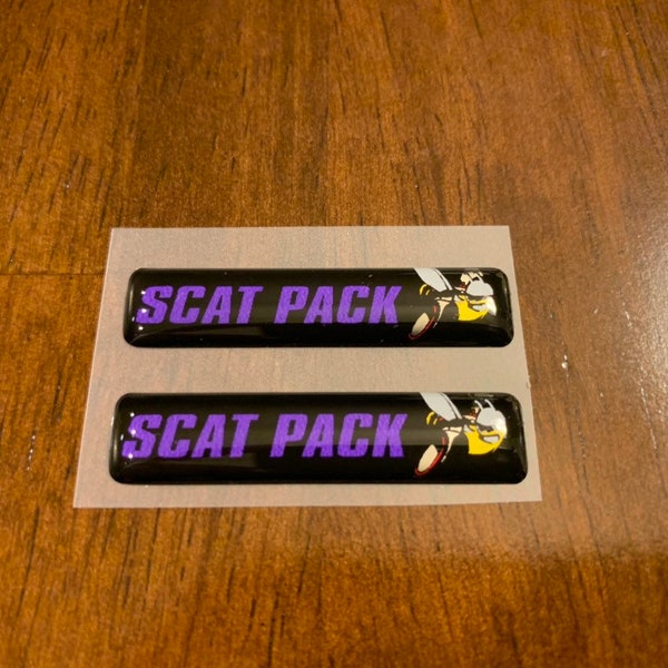 For 2015-2023 Scat Pack Challenger/Charger key fob badges in Purple (set of 2)