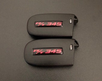 For Challenger/Charger/Durango R/T 345 keyfob badges in red (set of 2)