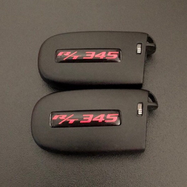 For Challenger/Charger/Durango R/T 345 keyfob badges in red (set of 2)