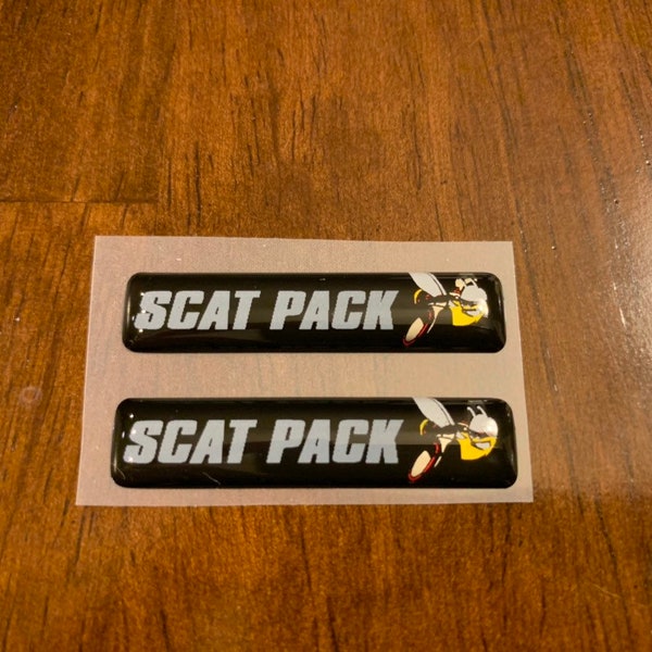 For 2015-2023 Scat Pack Challenger/Charger key fob badges in Destroyer Grey (set of 2)