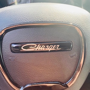 For 2015-2023 Charger Steering Wheel Badge in Old Script