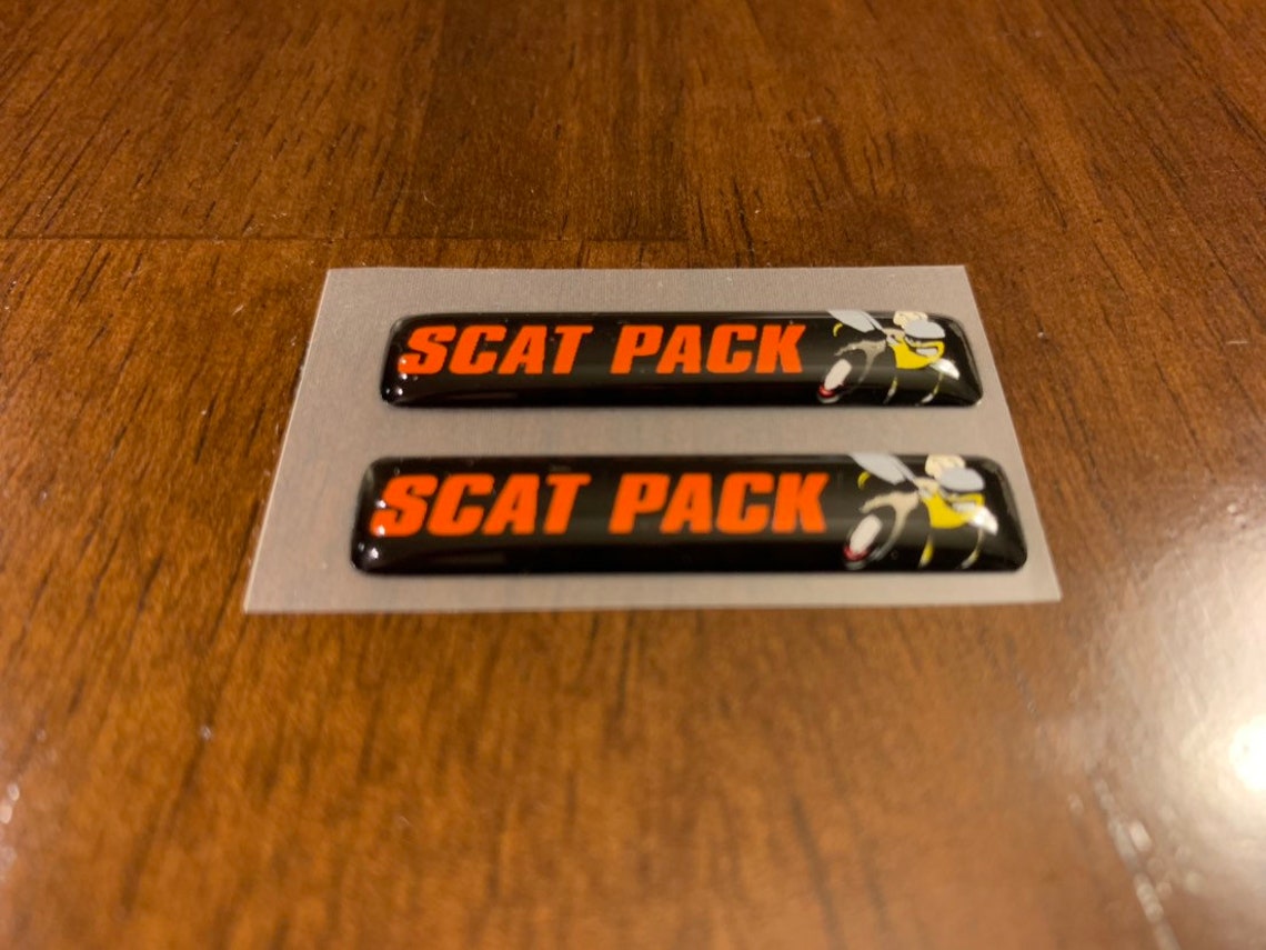 Scat Pack Challenger/Charger key fob badges in Orange set of Etsy