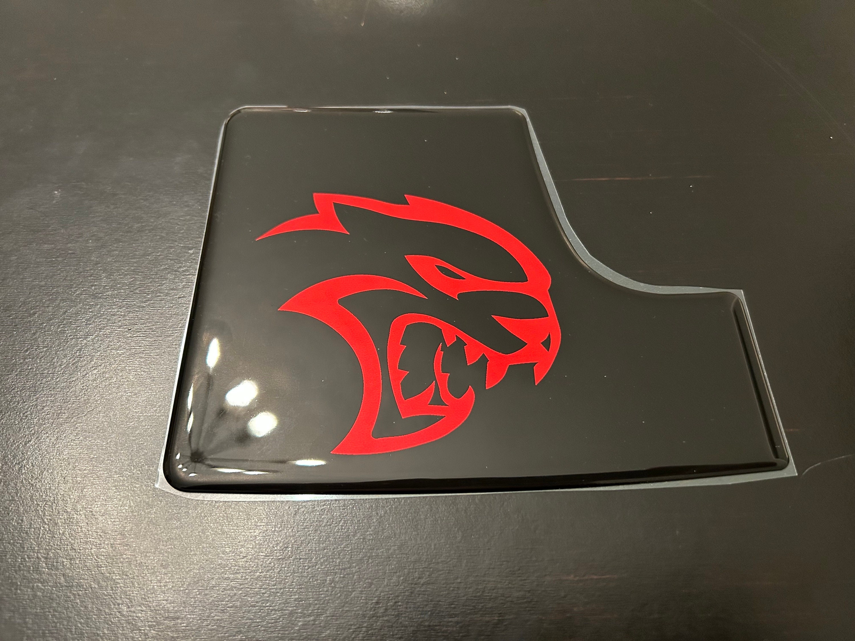 For HELLCAT Charger Center Console Inlay In Red