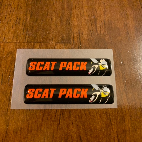 For 2015-2023 Scat Pack Challenger/Charger key fob badges in Orange (set of 2)