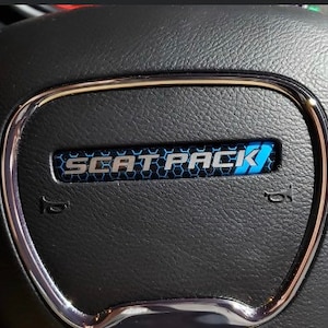 For Scat Pack Challenger/Charger Steering Wheel Badge B5 Blue