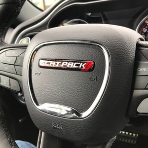 For Scat Pack Challenger/Charger steering wheel badge in red zdjęcie 2