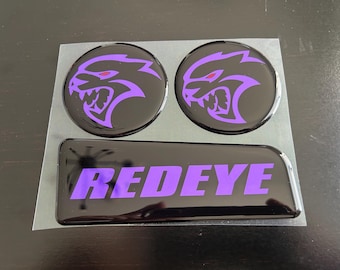 Portavasos interior para cargador HELLCAT REDEYE (juego de 2) y portamonedas con insignias en morado