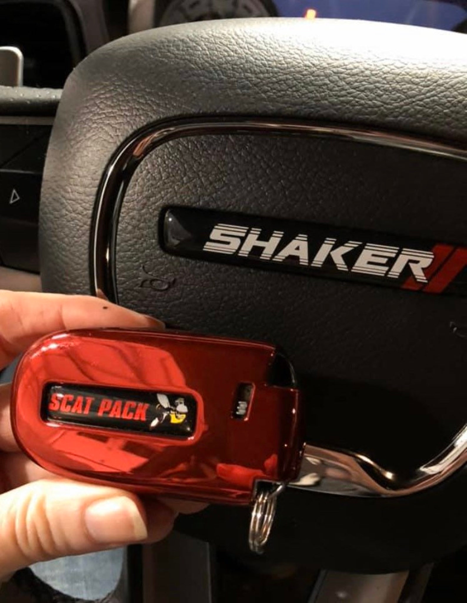 Scat Pack Challenger/Charger key fob badges in red set of 2 Etsy