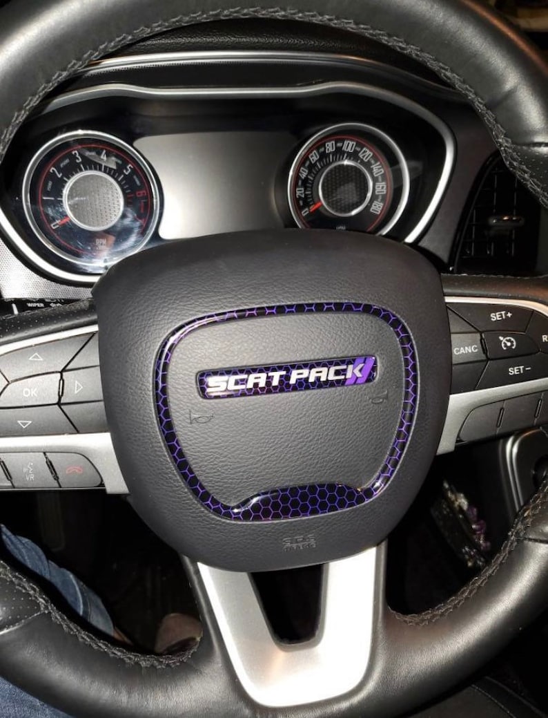 Scat Pack Challenger/charger Steering Wheel Badge in Purple Etsy