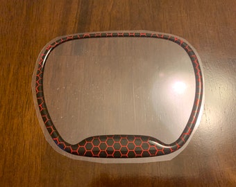 Embellecedor del volante para Challenger/Charger (negro con diseño de panal morado)