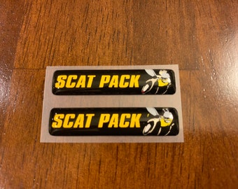 For 2015-2023 Scat Pack Challenger/Charger key fob badges in Yellow (set of 2)