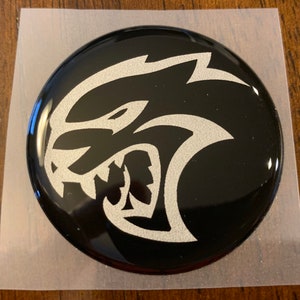 Fuel door badge for Hellcat Challenger