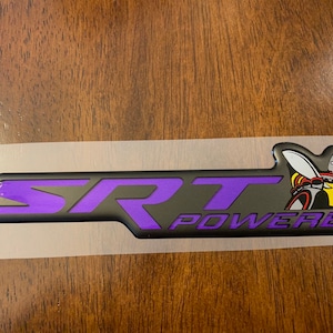 SRT Powered badge for Scat Pack Challenger/Charger in Purple
