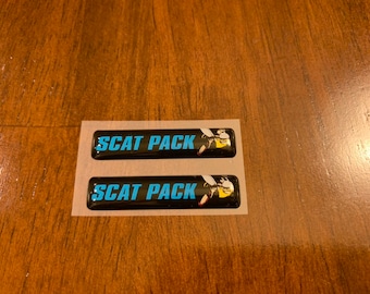 For 2015-2023 Scat Pack Challenger/Charger key fob badges in B5 Blue (set of 2)