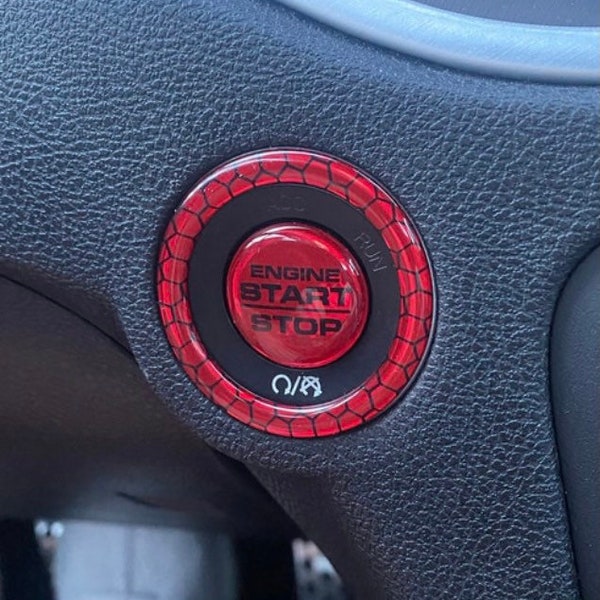 For Challenger/Charger/Durango/300/Grand Cherokee push button badge in red