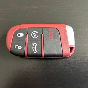 thumbnail interactive-video image 1 of SRT Black Key Fob Shell For Dodge Charger Challenger – 68394203AA, Remote Start, Trunk Release 1 of 5