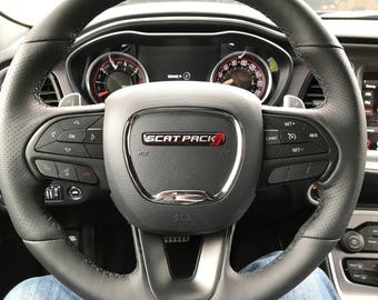 For Scat Pack Challenger/Charger steering wheel badge in red