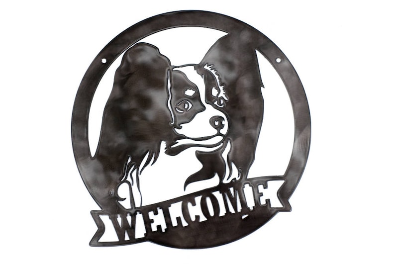 Papillon Dog Welcome Sign CAN BE CUSTOMIZED!
