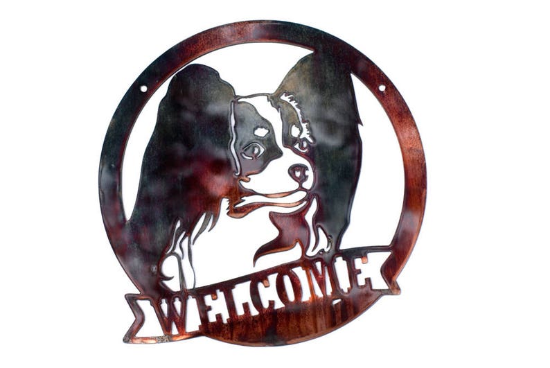 Papillon Dog Welcome Sign CAN BE CUSTOMIZED!