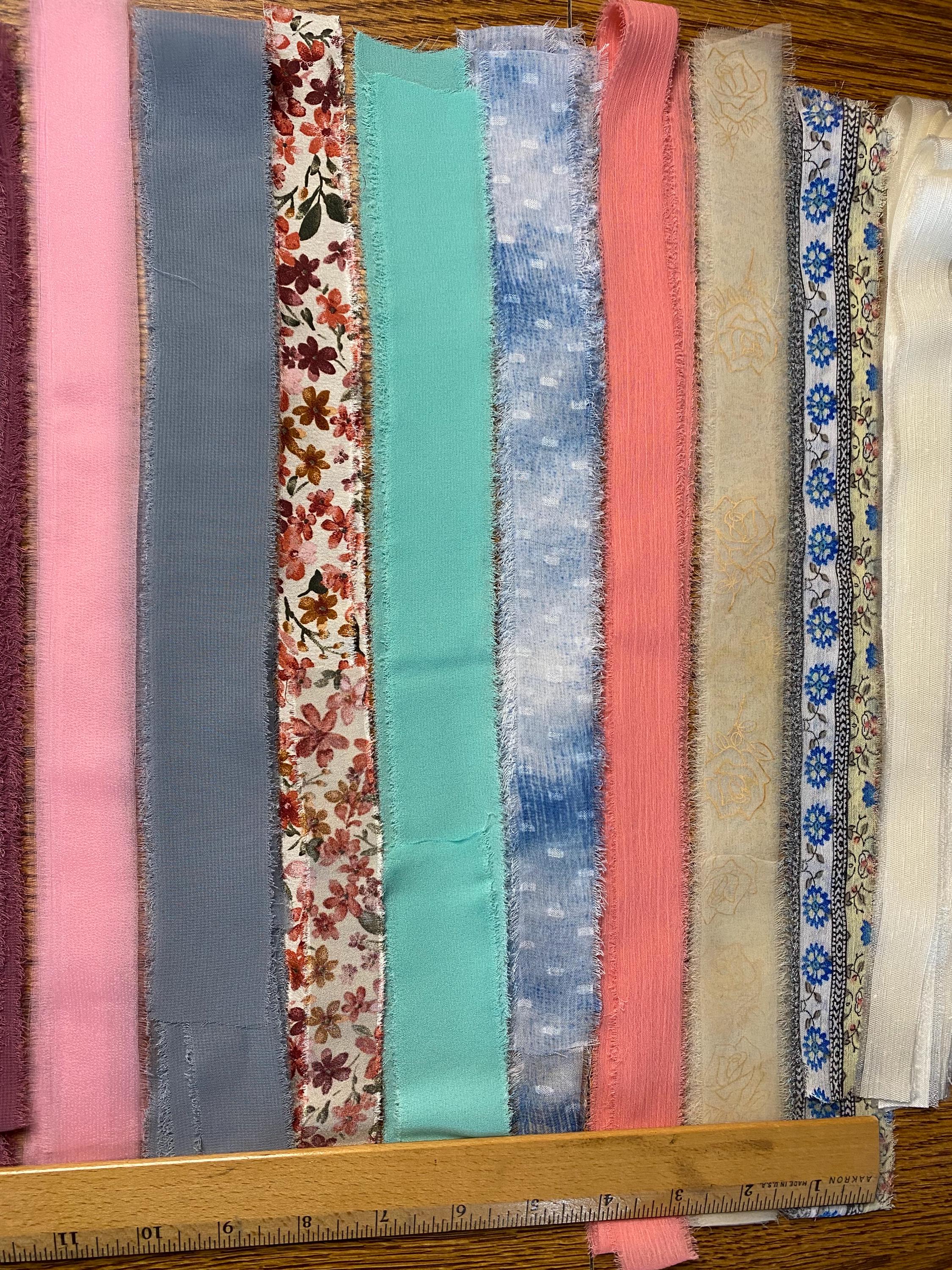 Large Lot of Frayed Edge Fabric “ribbons” - Etsy