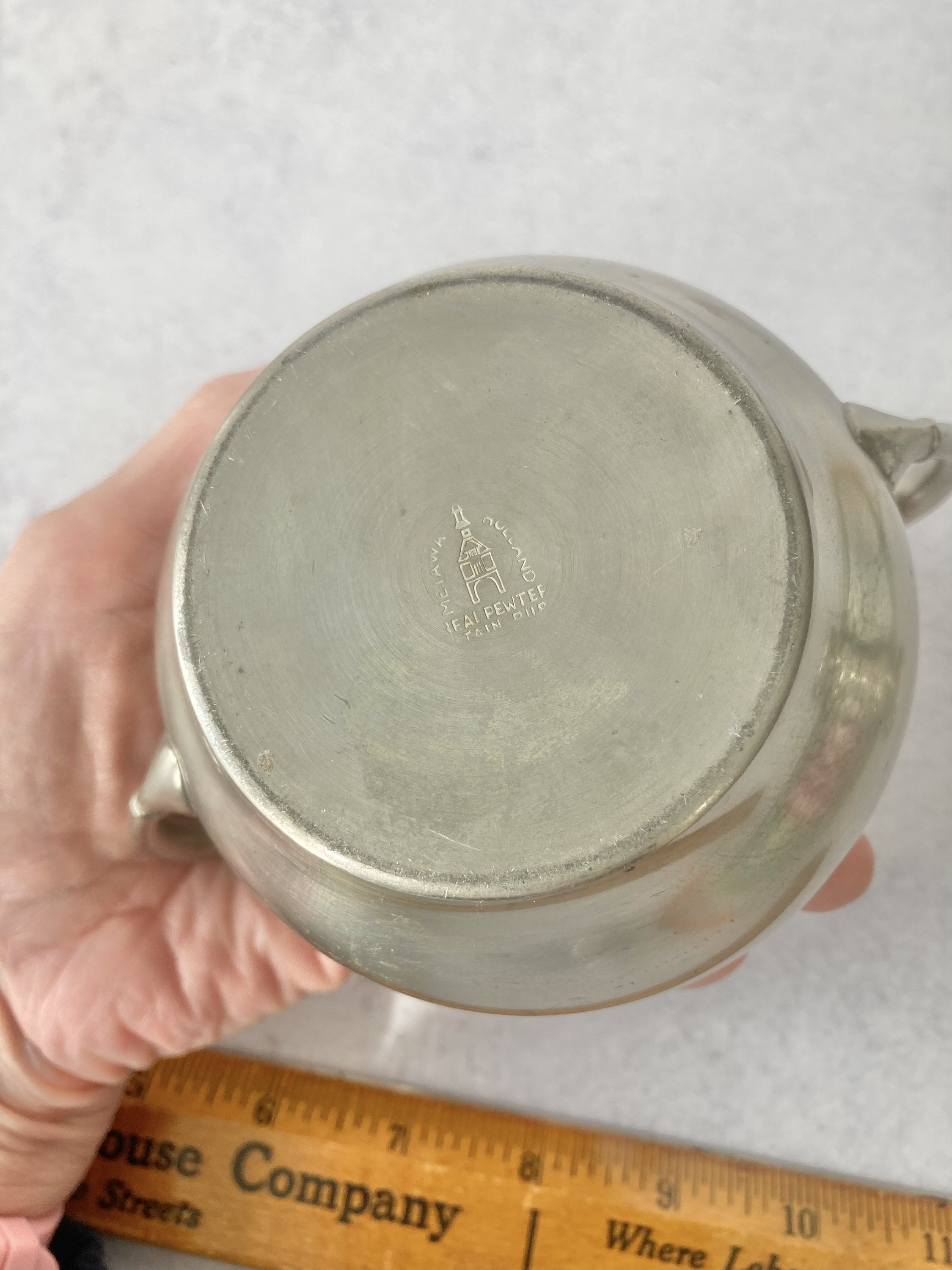 Vintage Pewter Sugar and Creamer Metawa Holland Etsy