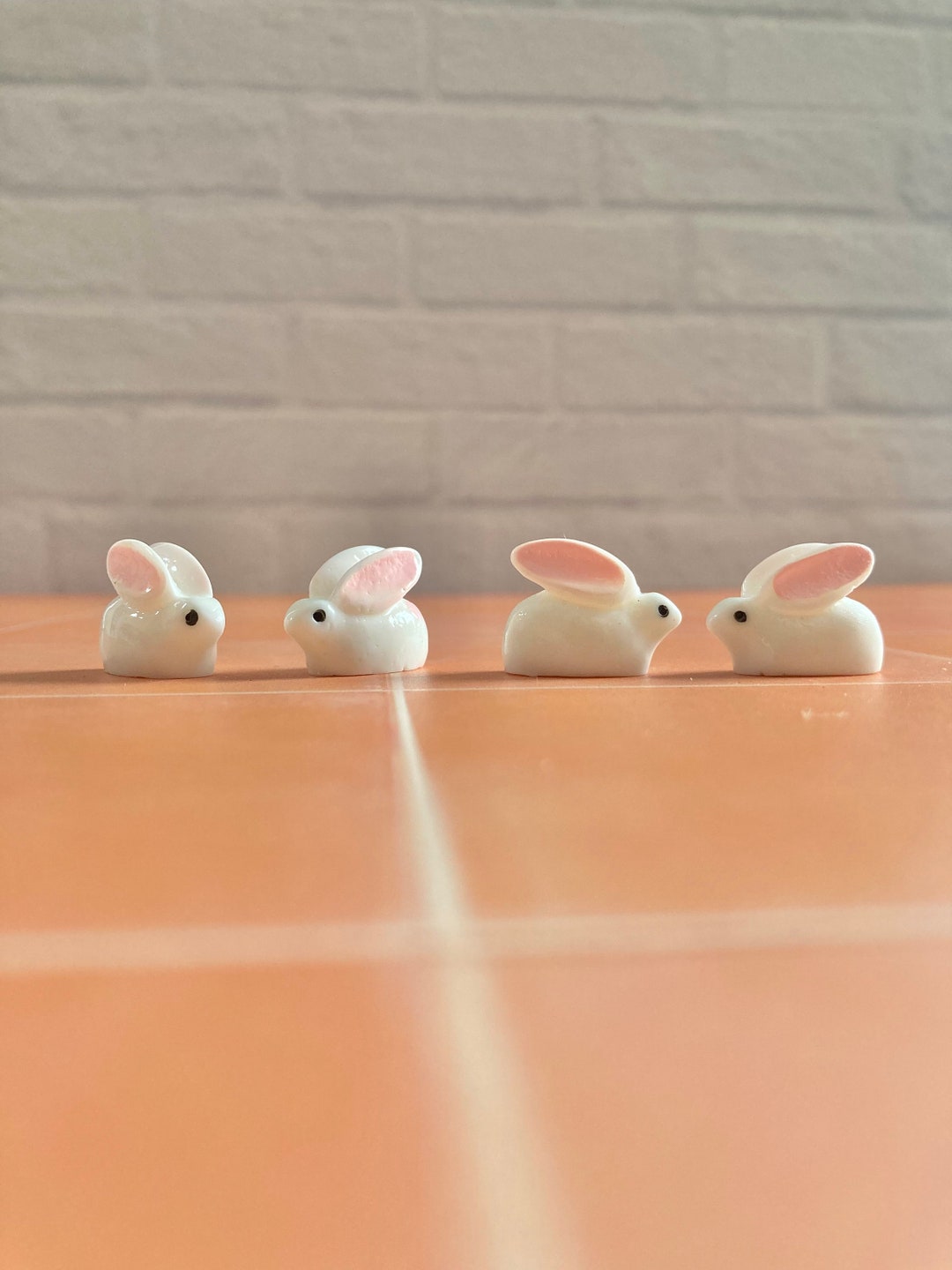 4 Tiny Plastic Bunnies for Fairy Garden and Crafting - Etsy