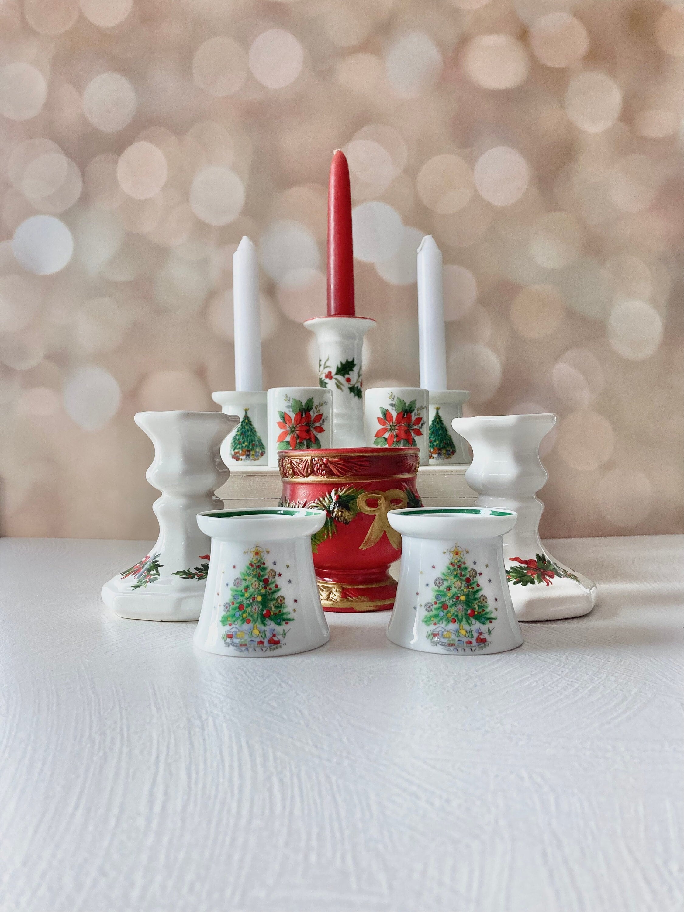 Christmas candle holders deals