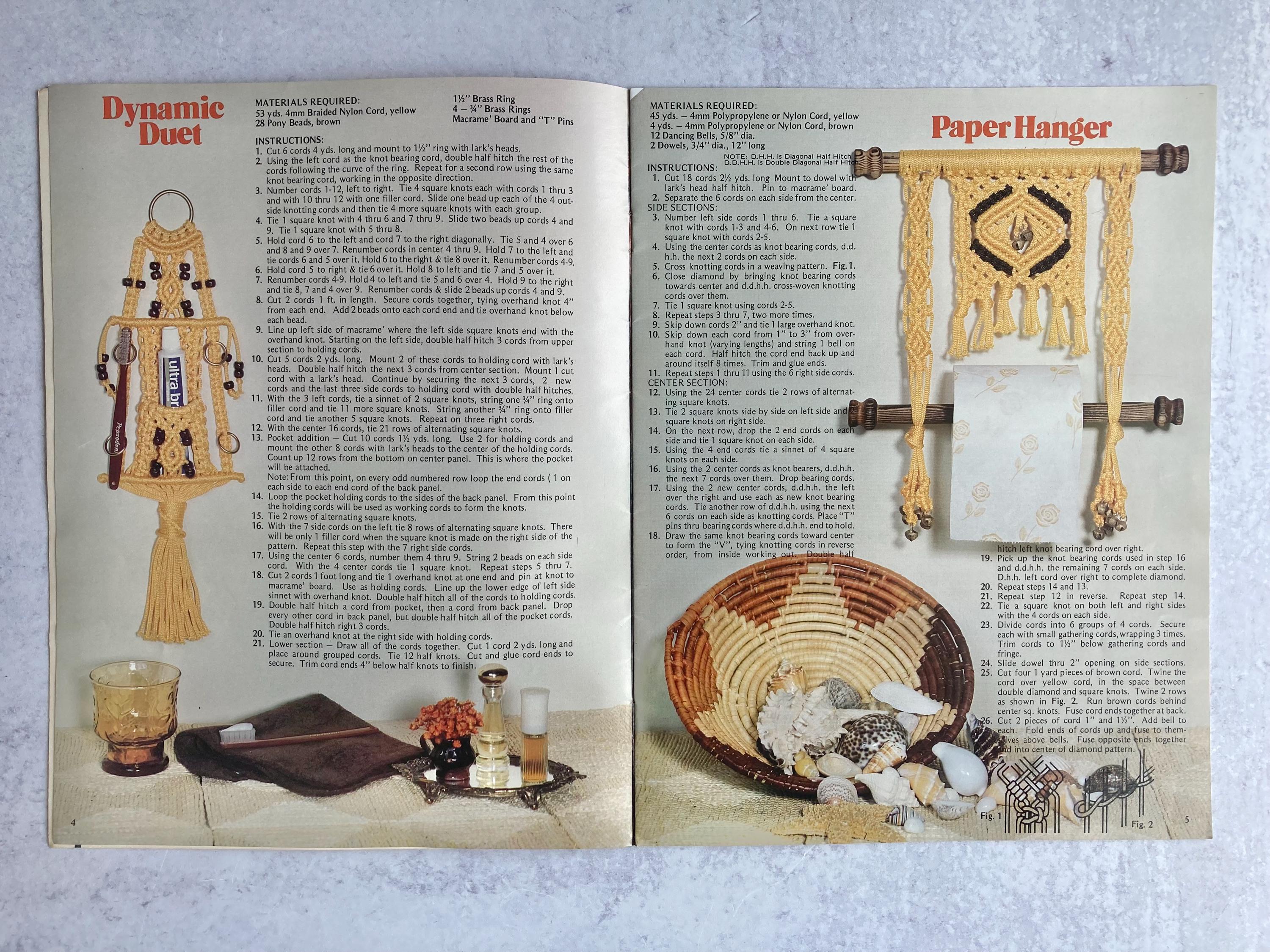 3 Vintage 1970s Macrame Publications; Learn to Macrame - Etsy