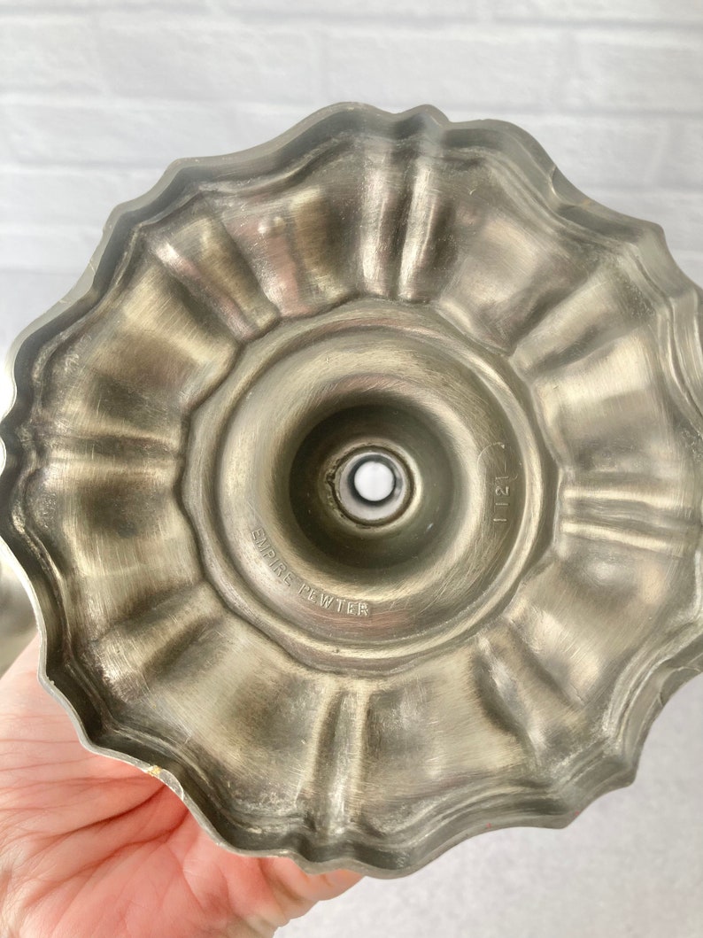 Vintage Pewter Candlestick Pair Empire Pewter Candlesticks Etsy