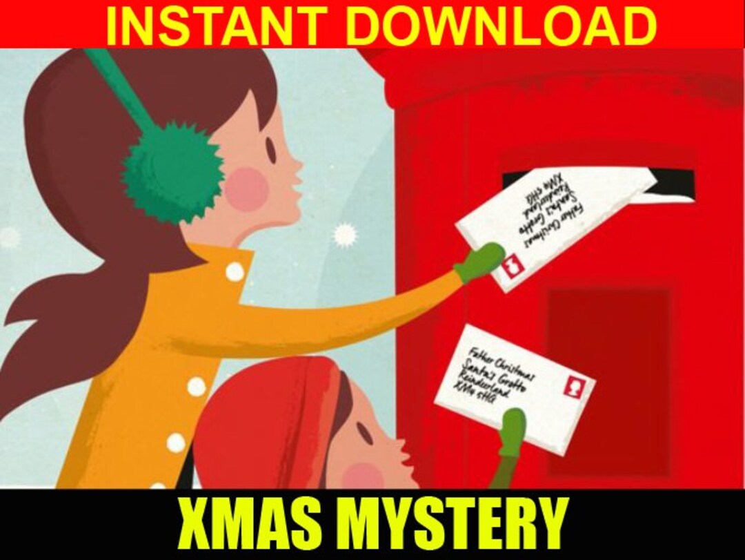 Xmas Christmas Kids Mystery Game, Kids Birthday Party Game, Teacher