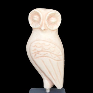 Búho de Diosa Atenea con Búho Bebé Símbolo de Sabiduría y Educación Escultura