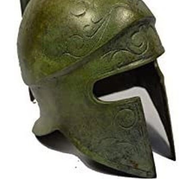 Mini casque athénien en bronze pur - Infanterie de soldat hoplite grec