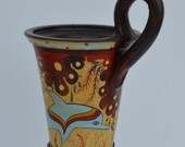 Minoan Pottery Conical Rhyton - Dolphins