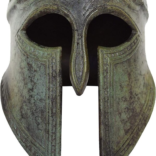 Petit casque corinthien en bronze - Spartiates athéniens hoplite - Fait main en Grèce