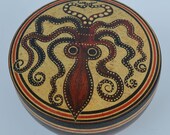 Minoan Pottery Small Pyxis with Octopus Replica 2700 B.C.-1500 B.C.