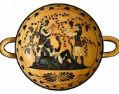 Dionysus and the Maenads - Black figure Kylix - God of wine and pleasure