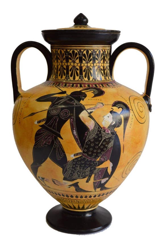Achilles And Penthesileia Amphora Vase Exekias British Etsy