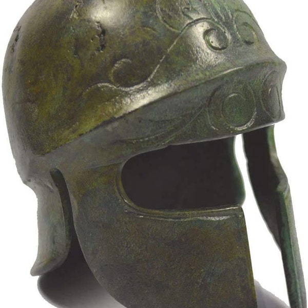 Mini casque athénien en bronze pur - Infanterie de soldats hoplites grecs