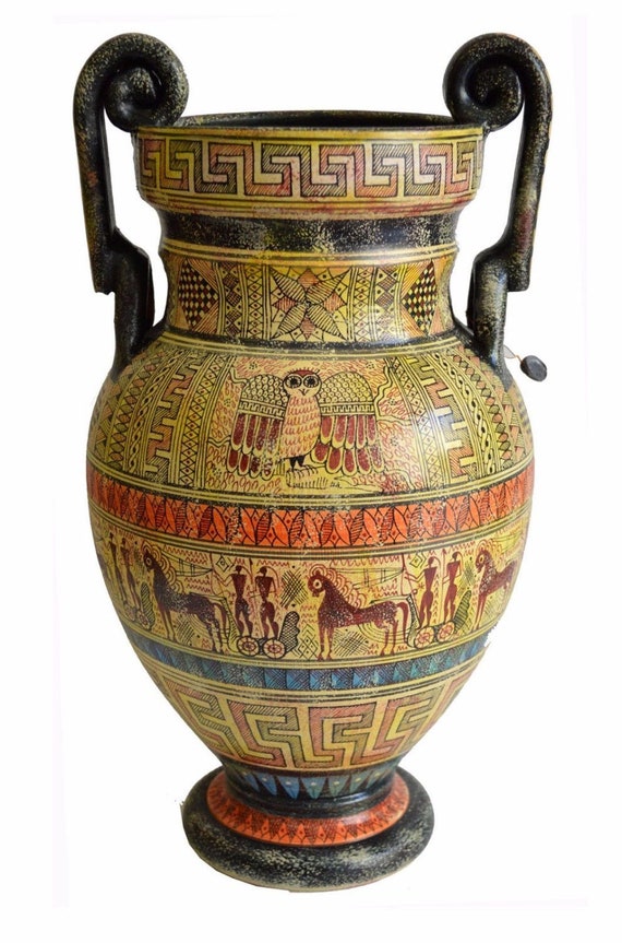 Geometric Period Volute Krater Vase Ancient Greece Museum Etsy
