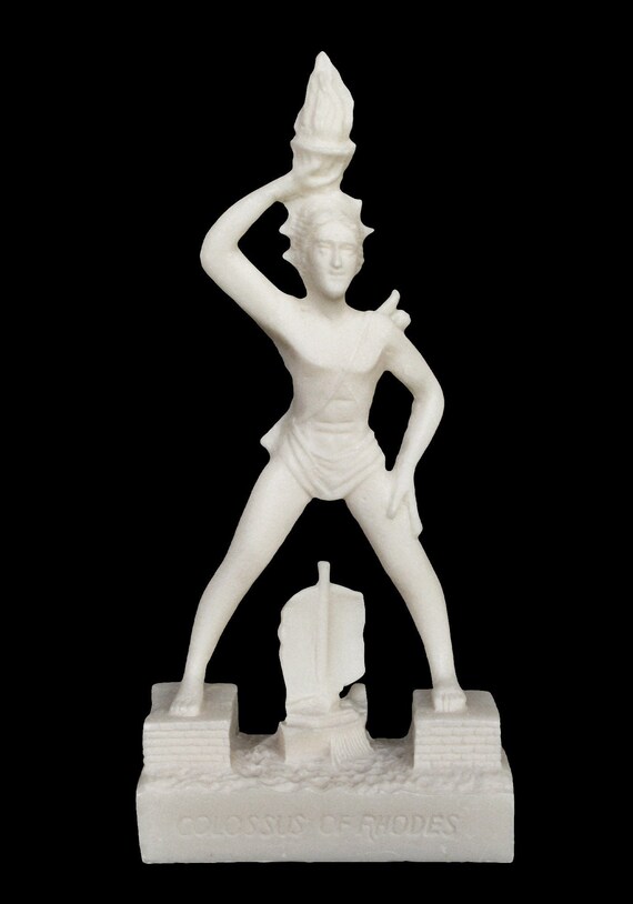 Koloss Von Rhodos Alabaster Miniatur Statue Sonnengott Etsy