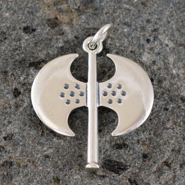 Minoan Labrys silver pendant - Double Headed Axe - Symbol of the Creation