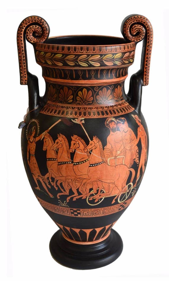 Hades auf Wagen mit Persephone rote Figur Volute Krater Vase Etsy